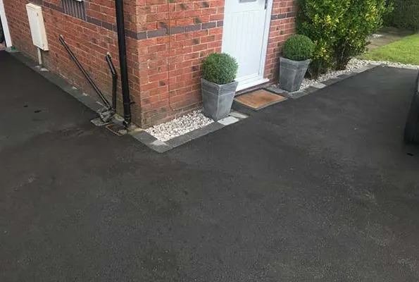 Newly installed tarmac driveway